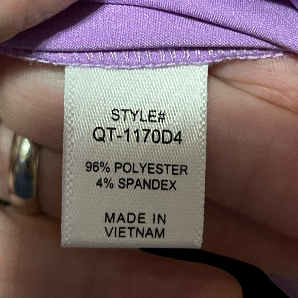 Zenana Elegant Purple Satin Women's Blouse - Picture 6 of 6